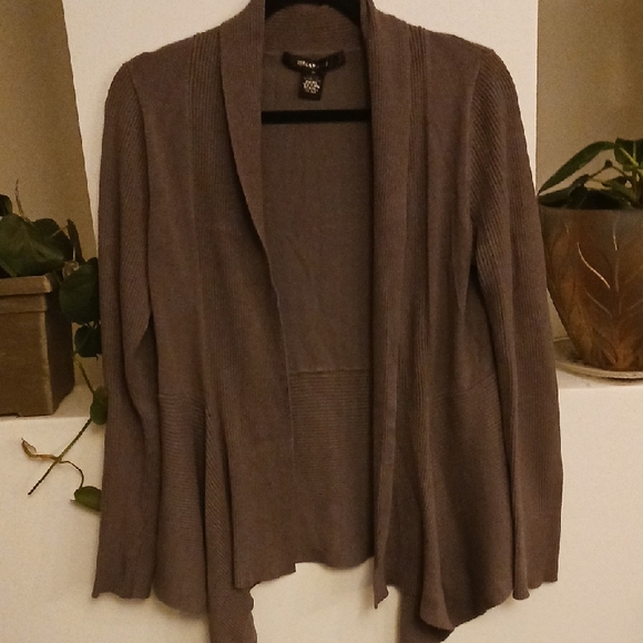 89th & Madison Taupe Women's Cardigan - Picture 1 of 6